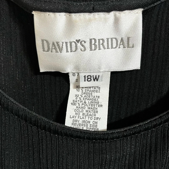 David's bridal black maxi dress 18W - Picture 2 of 4